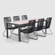 Комплект мебели  антрацитовый 7 предметов Greenpatio