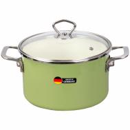 Кастрюля с крышкой  d20/h13.6см 3.7л зеленый Maisingers