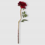 Цветок искусственный Роза красная 55 см Litao