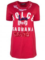 Хлопковая футболка с принтом Dolce&amp;Gabbana