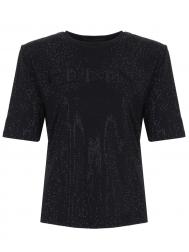 Футболка хлопковая со стразами Philipp Plein