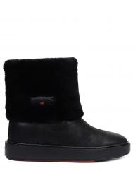 Полусапоги из нубука на меху Santoni