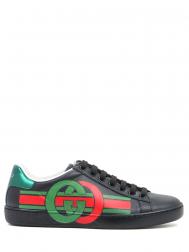 Кеды Ace кожаные с принтом Gucci