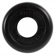 Диск обрезиненный d51мм  Atlet 1,25кг черный MB-AtletB51-1,25 MB Barbell