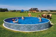 Морозоустойчивый бассейн  Stone круглый 3,6х1,2 м Premium Azuro