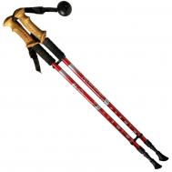 Палки для скандинавской ходьбы телескопическая, 2-х секционная R18142-PRO красный Nobrand