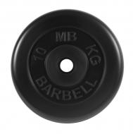 Диск обрезиненный d31мм MB Barbell MB-PltB31-10 10 кг черный MB Barbell