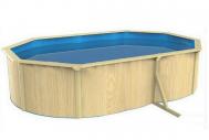 Морозоустойчивый бассейн овальный 610x360x130см  Wood Basic Poolmagic