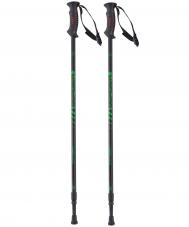Скандинавские палки  Oxygen 2-секционные, 77-135 см, черный\зеленый Berger