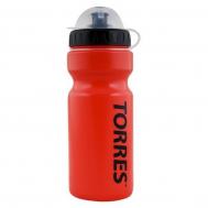 Бутылка для воды  550 мл, крышка с защитным колпачком SS1066 красная, черная крышка TORRES