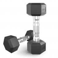 Гантель гексагональная обрезиненная 2,5 кг  DBHEX2_5x2 2 шт UnixFit
