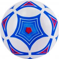 Мяч детский с рисунком Геометрия d23см MD-23-02 ПВХ, бело-голубой Nobrand