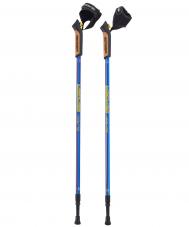Скандинавские палки  Blade 2-секционные, 77-135 см, синий\красный\желтый Berger