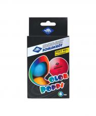 Мяч для настольного тенниса  Colour Popps Poly, 6 шт. DONIC