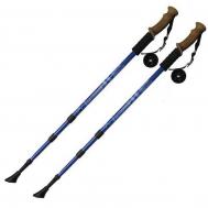 Палки для скандинавской ходьбы  телескопическая, 3-х секционная F18437 синий Sportex
