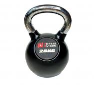 Гиря 28 кг обрезиненная с хромированной ручкой  DB-KDB-C-28 Fitness Division