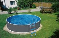 Морозоустойчивый бассейн  Graphite круглый 3.6x0.9 м Basic Azuro