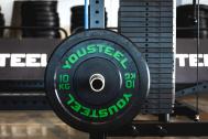 Диск каучуковый для штанги  тренировочный черный 10кг YouSteel