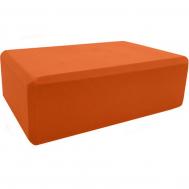 Йога блок  BE100-6 полумягкий, из вспененного ЭВА (A25573) оранжевый Sportex