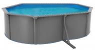 Морозоустойчивый бассейн  Anthracite овальный 490x360x130 см комплект оборудования Premium Poolmagic