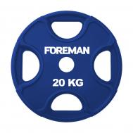 Диск олимпийский обрезиненный  PRR, 20 кг PRR-20KG Синий Foreman