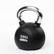 Гиря обрезиненная с хромированной ручкой 30кг Profi-Fit