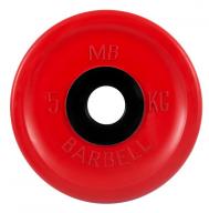 Диск олимпийский d51мм евро-классик  MB-PltCE-5 5 кг красный MB Barbell
