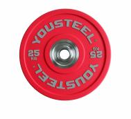 Диск PU 25кг  бампированный, полиуретановый, красный YouSteel