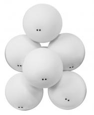 Мячи для настольного тенниса  2*, пластик, 40+, бел., 6 шт., ATB202 Atemi
