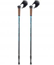 Скандинавские палки  Nimbus 2-секционные, 77-135 см, черный\голубой Berger