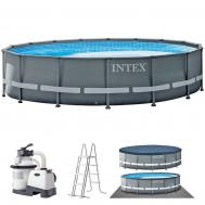 Каркасный бассейн круглый 488х122cм  Ultra XTR Frame 26326 Intex
