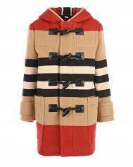 Бежевый дафлкот в полоску  детский Burberry