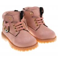 Розовые ботинки с аппликацией медвежонок  детские WALKEY