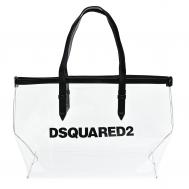 Прозрачная сумка-шопер с логотипом, 37x29x18 см DSquared2