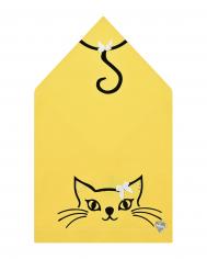 Желтая косынка с декором &quot;кошка&quot; Il Trenino