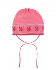 Розовая шапка с цветами MAXIMO