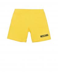 Желтые шорты с логотипом Moschino