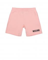 Розовые шорты с логотипом Moschino
