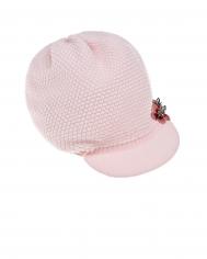 Розовая вязаная кепка Regina
