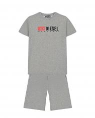 Комплект: футболка и шорты, серый  детский Diesel