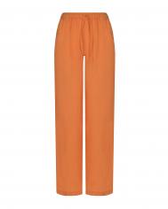 Оранжевые льняные брюки 120% Lino