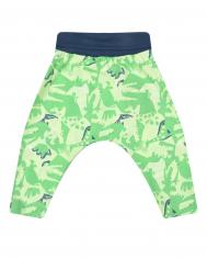 Зеленые спортивные брюки с принтом &quot;крокодилы&quot; Sanetta Kidswear