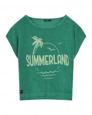 Зеленая футболка с принтом &quot;SUMMERLAND&quot; Yporque