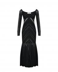 Платье из фактурной ткани, черное Charo Ruiz
