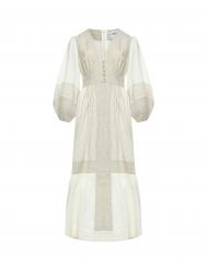 Платье миди с объёмными рукавами, белое Forte Dei Marmi Couture