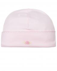 Розовая шапка с вышивкой Lyda Baby