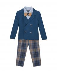 Комплект: трикотажный пиджак, рубашка, брюки и бабочка  детский Baby A