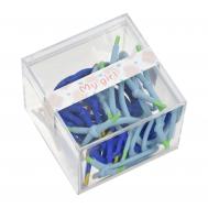 Набор резинок для волос в коробке, синие  детский TAIS