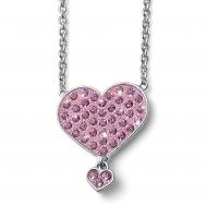 Цепочка с кулоном &quot;Мечта Сердце&quot;, кристаллы SWAROVSKI, розовый  детская Oliver Weber Collection