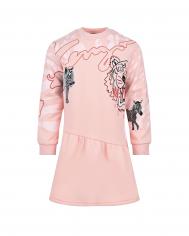Розовое платье с принтом &quot;тигр&quot;  детское Kenzo